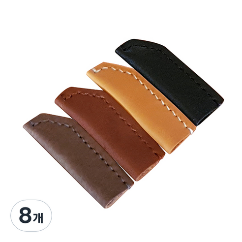 더보테가 손바느질 새들 스티치 핸드메이드 가죽 펜슬 캡, 밀링B, 8개