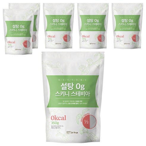 닥터트루 설탕 0g 스키니 스테비아, 350g, 6개