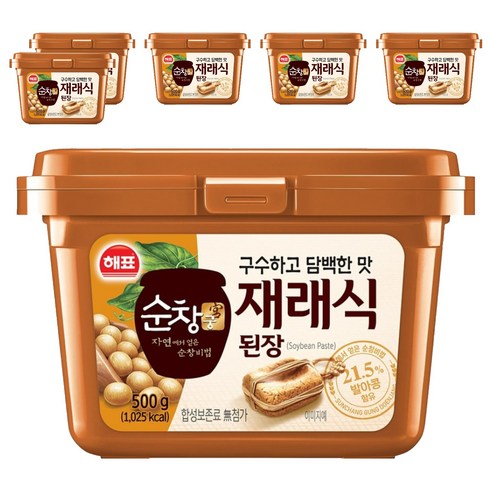 순창궁 재래식 된장, 500g, 6개