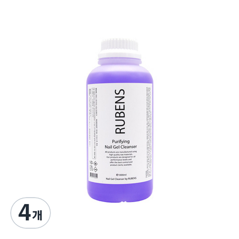 루벤스 퓨리파잉 젤 네일 클리너, 1000ml, 4개