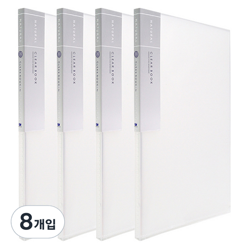 희망사무포인트 내추럴 크리어 화일 30P 내지 고정형, 흰색, 8개입