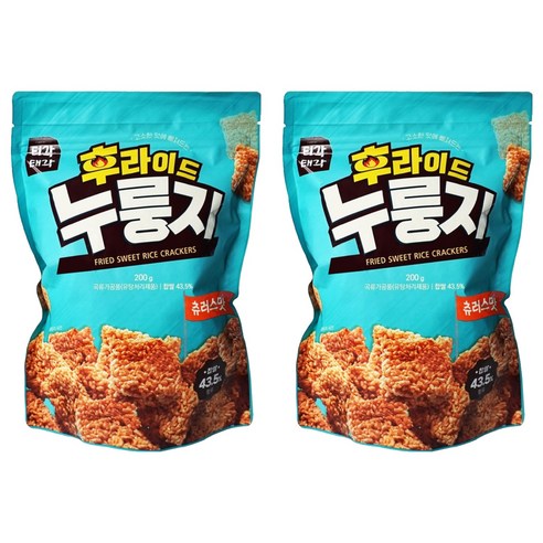 티각태각 후라이드 누룽지 츄러스맛, 200g, 2개