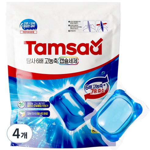 탐사 6배 고농축 캡슐세제 14ml, 60개입, 4개