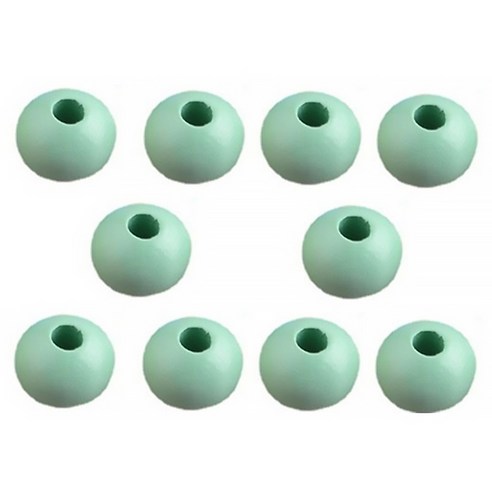 마다꾸미 우드비즈 DIY공예 나무구슬 20mm 10p, 청록색(구슬), 1개