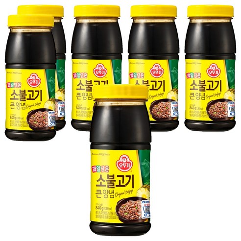 오뚜기 소불고기 큰 양념, 840g, 6개