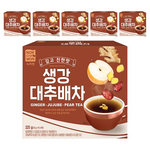 녹차원 생강대추배차, 15g, 15개입, 6개