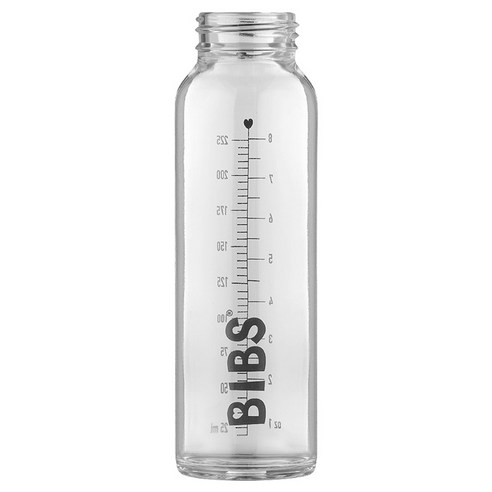 BIBS 젖병용 유리보틀 225ml, 노꼭지, 혼합색상, 1개