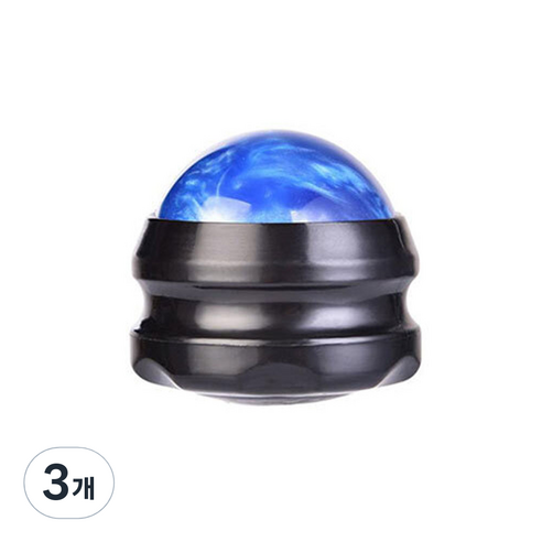 딕스포츠 블랙 마사지볼, 3개, 블루