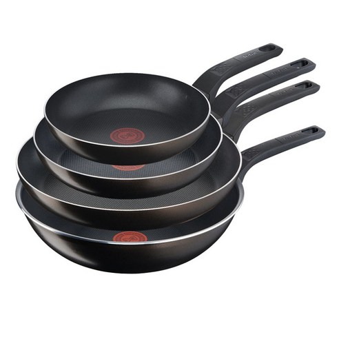 테팔 티타늄 액티쿡 프라이팬세트 4개, 블랙커피, 프라이팬 20cm + 프라이팬 24cm + 프라이팬 28cm + 볶음팬 28cm, 1세트