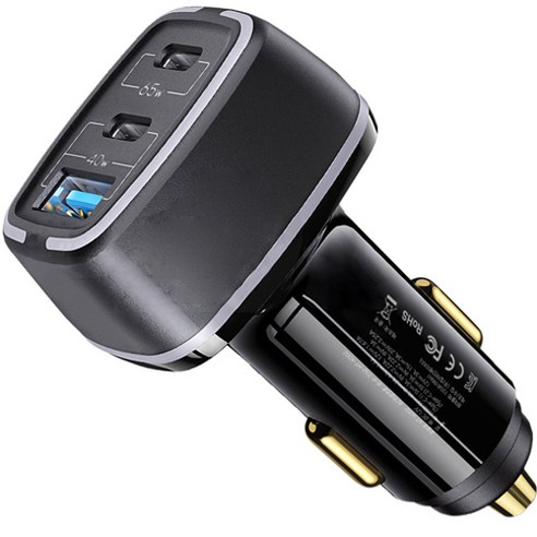 에이치디탑 USB C타입 3포트 105W 차량용 PD고속충전 시거잭, HT-K002, 혼합색상
