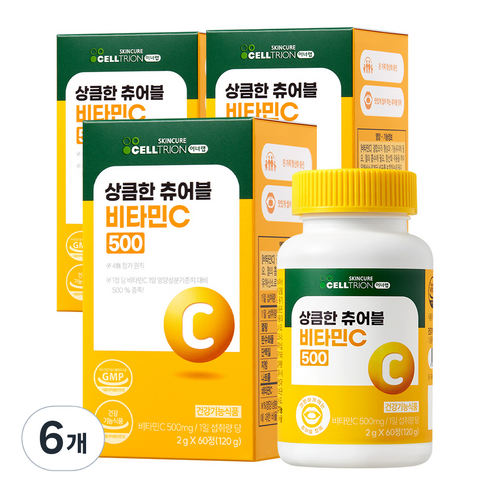 이너랩 상큼한 츄어블 비타민C 500, 60정, 6개