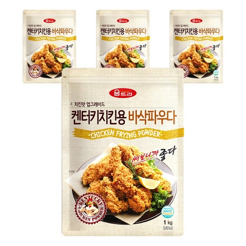움트리 켄터키 치킨용 바삭파우다, 1kg, 4개