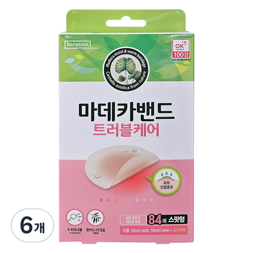 동국제약 마데카 트러블케어 재생밴드 스팟형 84p, 6개