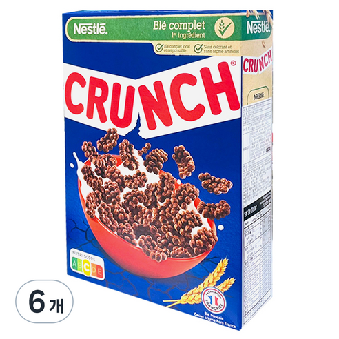 네슬레 크런치 초코맛 시리얼, 450g, 6개