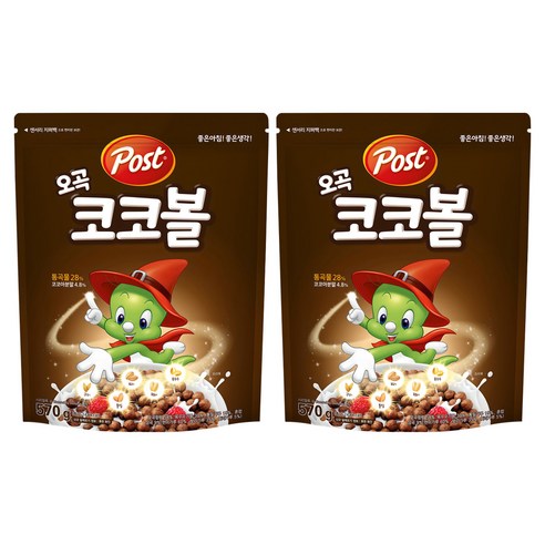 동서 포스트 오곡 코코볼, 570g, 2개