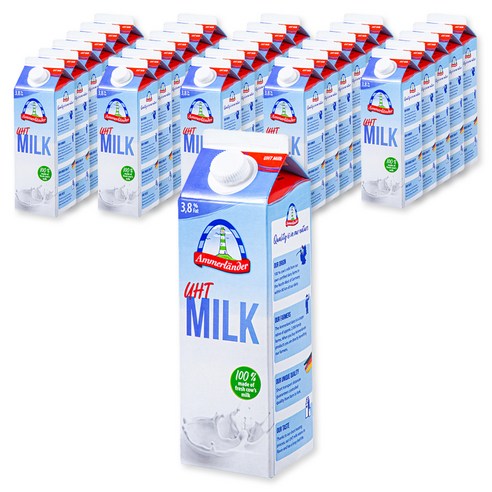 아머랜드 멸균우유 3.8%, 1L, 40개
