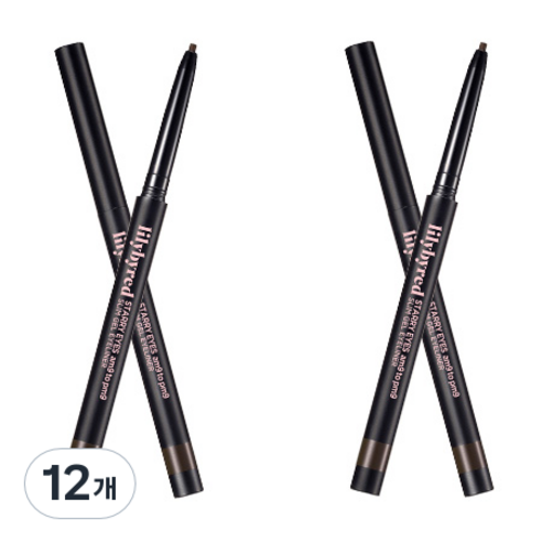 릴리바이레드 슬림 펜슬 아이라이너 0.14g, 매트브라운, 12개