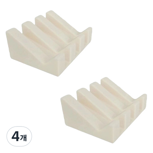 논슬립 실리콘 파스텔톤 비누받침, 아리보리, 4개