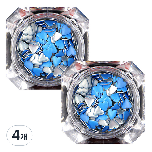 이엘피코리아 러블리스터드 네일 글리터 4mm, 블루, 4개