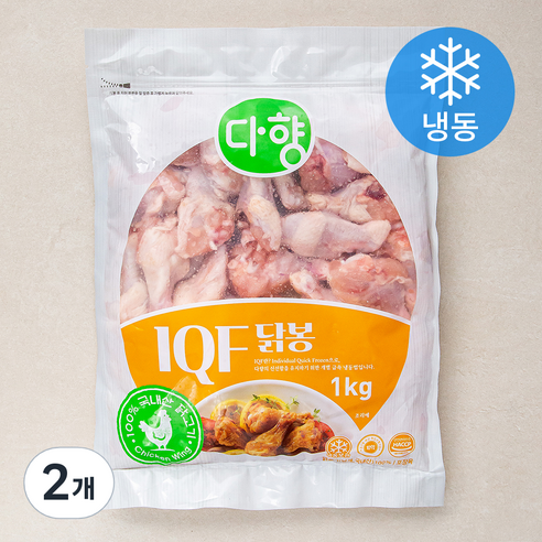 다향 IQF 닭봉 (냉동), 1kg, 2개