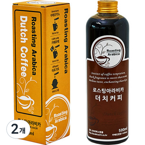 로스팅아라비카 에티오피아 윌까 허니 더치커피 원액, 500ml, 1개입, 2개