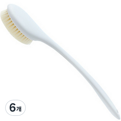 원이네 라운드 바디 브러쉬, 화이트, 6개, 1개입