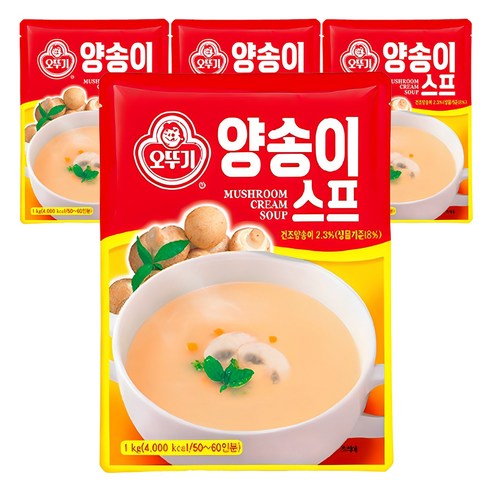 오뚜기 양송이 스프, 1kg, 4개