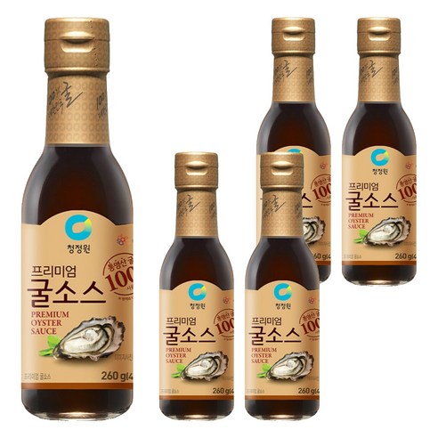 청정원 프리미엄 굴 소스, 260g, 5개