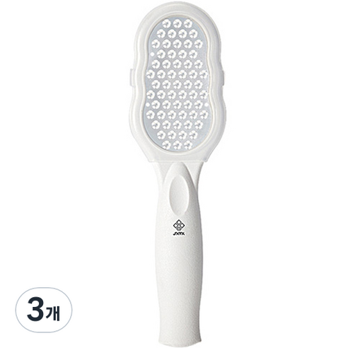 페이스바디 컴투더홈 가루채 풋 스크럽 발각질 제거기 풋파일 화이트, 1개입, 3개