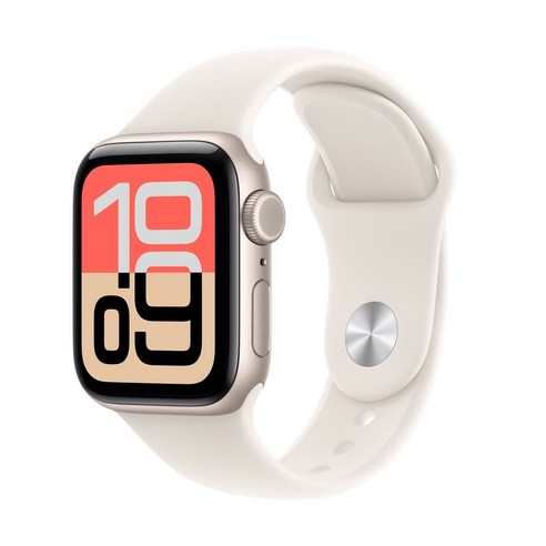 Apple 2025 애플워치 SE3 알루미늄 케이스, 40mm, GPS+Cellular, 스타라이트, M/L