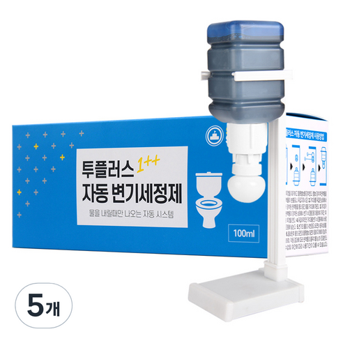 소다스쿨 투플러스 자동 변기세정제, 5개, 100ml