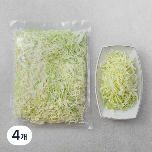 곰곰 샐러드용 양배추 채, 500g, 4개