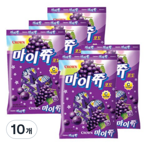 크라운 마이쮸 포도필로우 츄잉캔디, 92g, 10개