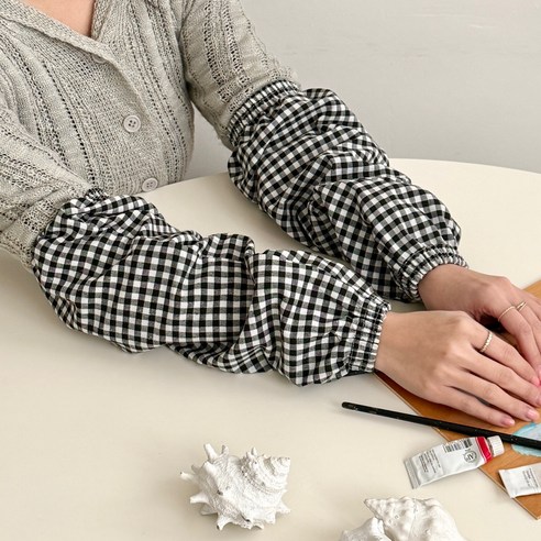 쾌적함으로 작업 능률을 높이는 씨티컴퍼니 면 체크 팔토시