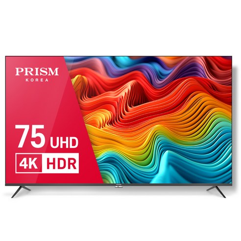 프리즘코리아 4K UHD LED TV, 190cm(75인치), PT750UD, 벽걸이형, 방문설치