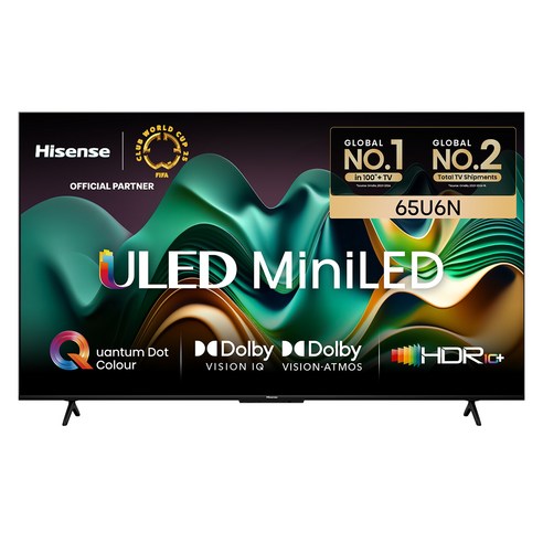 HISENSE 4K ULED Mini LED 스마트TV 65U6N, 165cm(65인치), 스탠드형, 방문설치