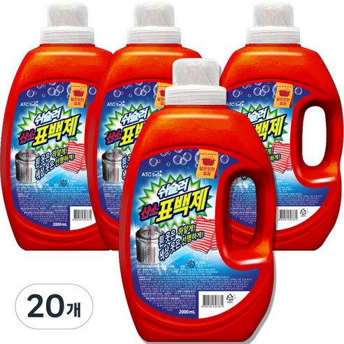 아토세이프 쉬슬러 산소 표백제 액체타입, 2L, 20개