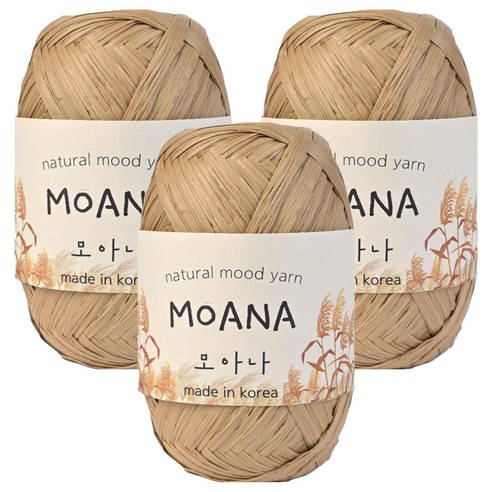 니뜨 모아나 뜨개실 40g, 116 카라멜, 3개