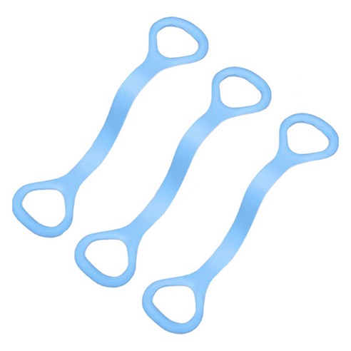 마켓감성 홈트 스트레칭 탄성벨트, 블루, 3개