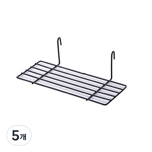 크레바스 인테리어 메쉬선반 벽수납함, 블랙, 5개