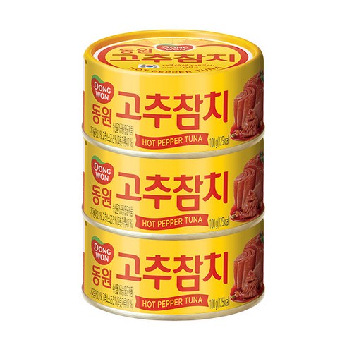 동원 고추 참치, 150g, 3개
