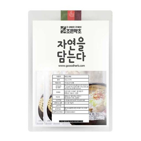 조은약초 삼계탕 재료, 100g, 5개