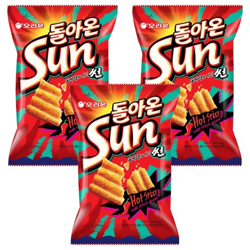 오리온 썬 오리지널 스낵, 80g, 3개
