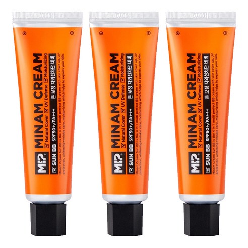 미프 미남크림 썬 비비 남성용 비비크림 SPF50+ PA+++ 50ml, 3개