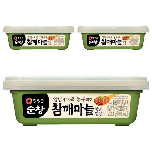 청정원순창 참깨마늘 양념 쌈장, 3개, 200g