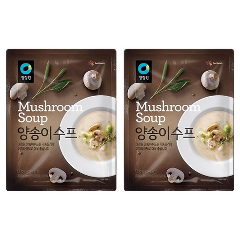 청정원 양송이수프, 1kg, 2개