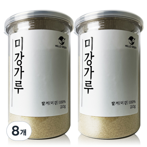 헬로우그린 미강가루, 210g, 8개