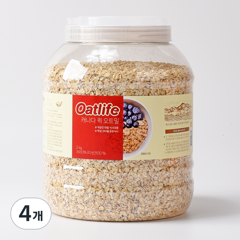 오트라이프 퀵 오트밀, 2kg, 4개