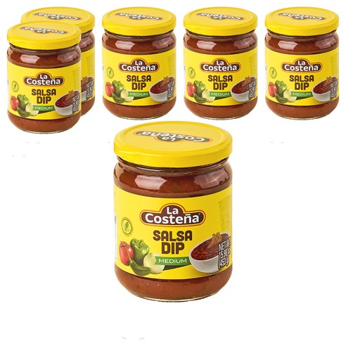 라코스테냐 살사소스 중간매운맛, 453g, 6개