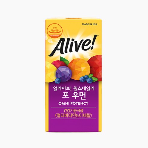얼라이브 원스데일리 포 우먼 멀티비타민, 80정, 153.4g, 1개
